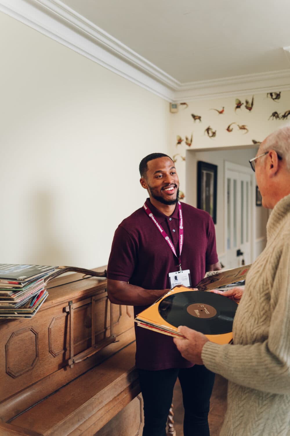 Male Care Pro male client companionship chatting vinyl records - Home Instead