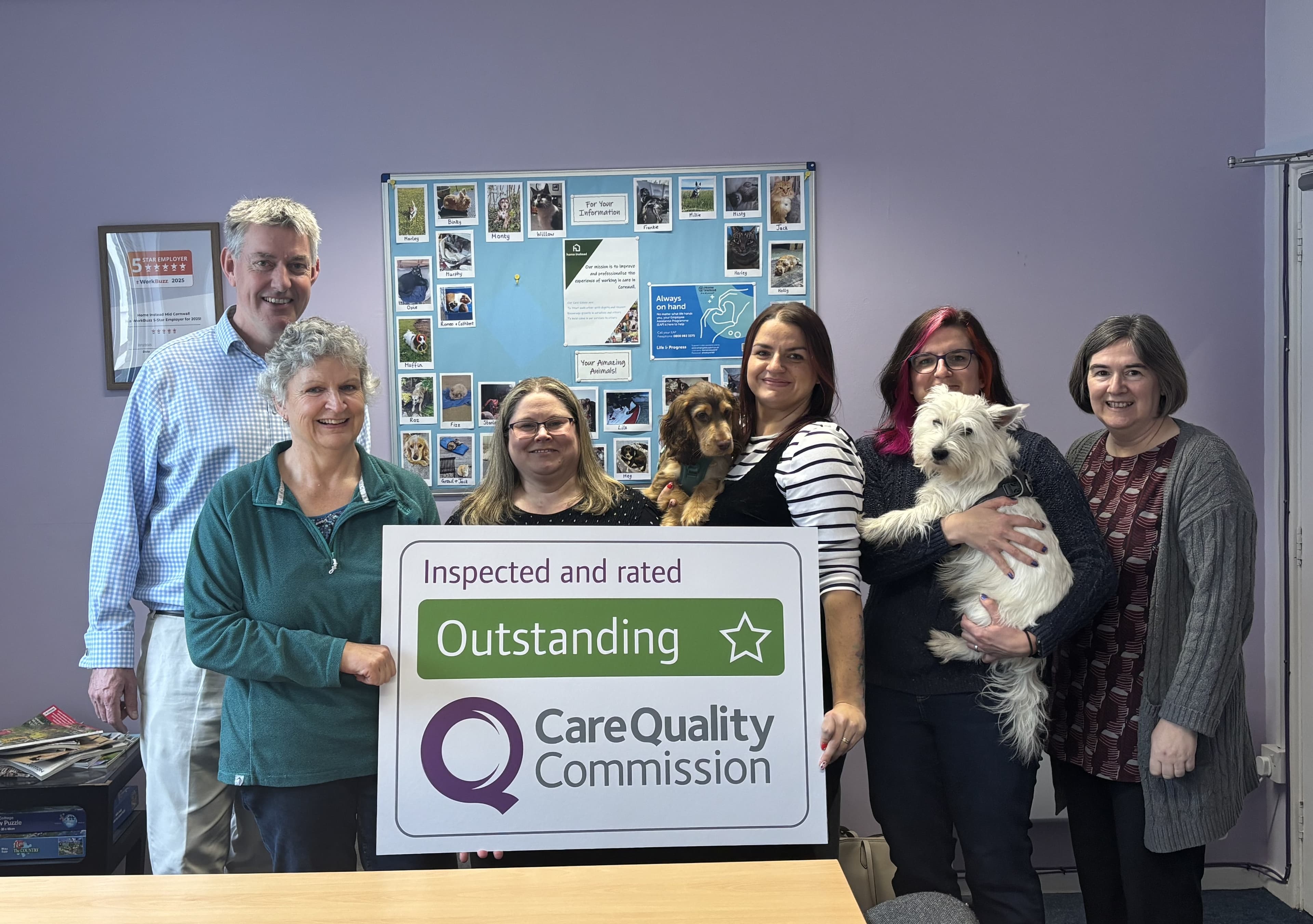 CQC Outstanding Rating for Home instead Mid Cornwall